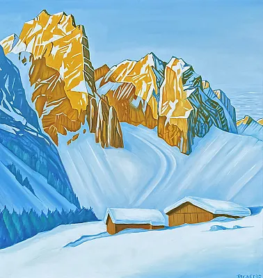 Koasa -ÖLauf Leinwand 100x100cm